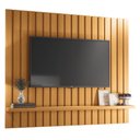 Ver imagem 2 de Painel Tv 60 Pol 160cm Suspenso Ripado Link Cinamomo - Hb Móveis