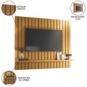 Ver imagem 3 de Painel Tv 60 Pol 160cm Suspenso Ripado Link Cinamomo - Hb Móveis