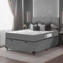 Ver imagem 2 de Baú Viúva + Colchão D33 One Face - Suede Cinza - E-shop Casa