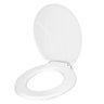 Assento Branco para Vaso Sanitario Oval Universal Todos Os Modelos de Privada - 1