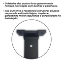 Ver mais imagens de Kit 6 Suportes Mão Francesa 30cm de Parede Aço Resistente Estilo Moderno para Prateleira Preto