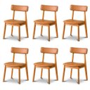 Ver imagem 2 de Kit 6 Cadeira de Jantar Madeira Maciça Alice Estofada Premium Ergonomica Confortável Di Franco
