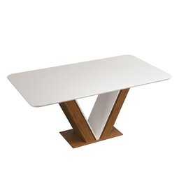 Mesa de Jantar Rute com 6 Cadeiras Lidia Freijó/Off White/Moca - PR Móveis - 3 Mesa de Jantar Rute com 6 Cadeiras Lidia Freijó/Off White/Moca - PR Móveis - 3