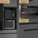 Ver imagem 6 de Armário de Cozinha Modulada Completa com Pia Suspensa 251,5cm Milano Multimóveis MCR2405 Grafite/