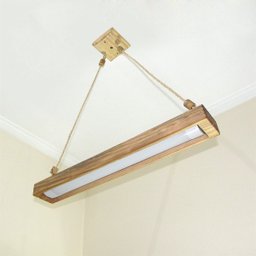 Luminária Lustre Pendente Rústico Madeira Led Lustre 20w - 4