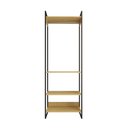 Ver imagem 3 de Closet Modulado Estilo Industrial Solteiro Loft Canela Cabideiro Ferro Preto