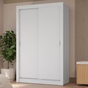 Ver imagem 1 de Guarda-roupa Solteiro 2 Portas de Correr 4 Gavetas Branco Vivare Plus Madesa Branco