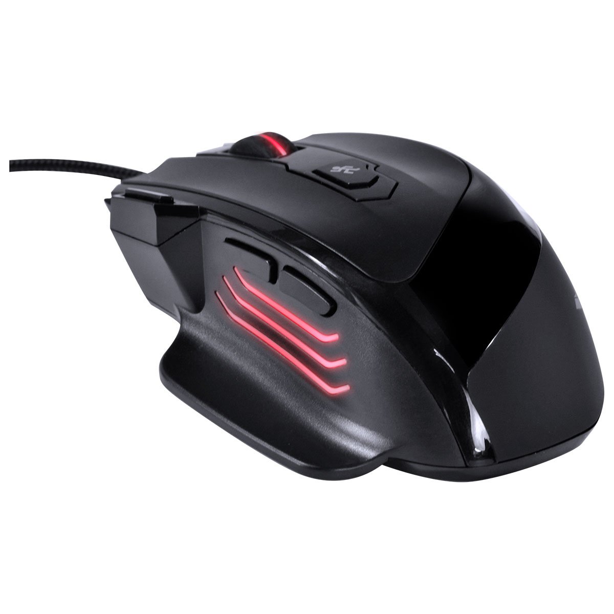 Mouse Gamer Interceptor 7200 Dpi Com Ajuste De Peso Led E Cabo Usb 1.8 Metros Trançado - 4