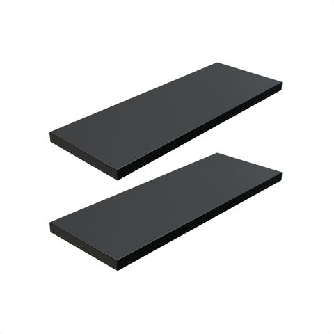 Kit 2 Prateleira Preta 40X15 + Suporte Flutuante Mdf  Organizadora Decoração Cozinha Banheiro Sala