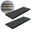 Ver imagem 2 de Kit 2 Prateleira Preta 40X15 + Suporte Flutuante Mdf Organizadora Decoração Cozinha Banheiro Sala