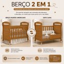 Ver imagem 6 de Berço Danny 2 em 1 para Colchão 130x70cm 100% MDF /Savana