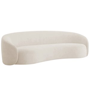 Sofá 3 Lugares 180cm Orgânico Luxo Recepção Amore Linho - Doce Sonho Móveis