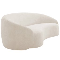 Sofá 3 Lugares 180cm Orgânico Luxo Recepção Amore Linho - Doce Sonho Móveis - 5