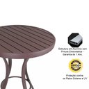 Ver imagem 2 de Mesa de Centro Emily com Tampo Ripado em Alumínio para Área, Jardim, Edícula, Piscina e Decoração Tr