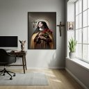 Ver imagem 1 de Quadro Decorativo Santa Teresinha Das Rosas - 70x50cm:moldura Preta