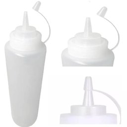 Kit 3 Bisnagas Plásticas 1l Flexíveis Weck para Molhos Caldas Maionese Transparente - 5