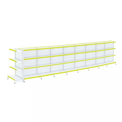 Gondola Centro 137 Fit Ate 8 Metros 1 Ponta Branco 68b Pe Amarelo