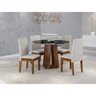 Conjunto Sala de Jantar Mesa com Tampo de Vidro Styllo 4 Cadeiras Cristal Sonetto Móveis - 1