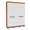 Ver imagem 2 de Roupeiro Solteiro Lisboa 4 Portas 4 Gavetas 161x214cm Freijó/Branco 240842