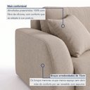 Ver imagem 5 de Sofá Cama Modular Orgânico Retrátil 4 Lugares 270cm Base Madeira Maciça Cancún