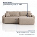 Ver imagem 6 de Sofá Cama Modular Orgânico Retrátil 4 Lugares 270cm Base Madeira Maciça Cancún