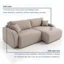 Ver imagem 7 de Sofá Cama Modular Orgânico Retrátil 4 Lugares 270cm Base Madeira Maciça Cancún