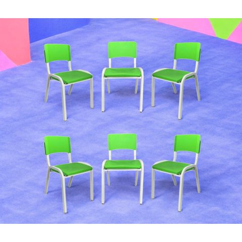 Kit 6 Cadeiras Iso Infantil Escolar e Creche