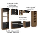 Ver imagem 5 de Armário de Cozinha Completa 330cm Rustic/Preto Glamy Madesa 03