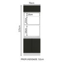 Ver mais imagens de Torre Quente Glamy 3 Portas Branco e Preto Madesa