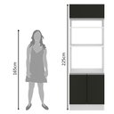 Ver imagem 6 de Torre Quente Glamy 3 Portas Branco e Preto Madesa
