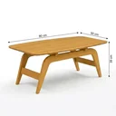 Ver imagem 3 de Mesa de Centro para Sala em Madeira Maciça 80cm Jamba Mel