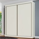 Ver imagem 1 de Guarda-Roupa Solteiro Zurique 2 Portas 4 Gavetas 100% Mdf Flex Off White/Off White/Brauna - Europa M