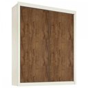 Ver imagem 6 de Guarda-Roupa Solteiro Zurique 2 Portas 4 Gavetas 100% Mdf Flex Off White/Off White/Brauna - Europa M