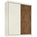 Ver imagem 7 de Guarda-Roupa Solteiro Zurique 2 Portas 4 Gavetas 100% Mdf Flex Off White/Off White/Brauna - Europa M