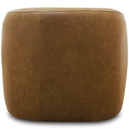 Poltrona Decorativa Orgânica Giratória para Sala Living Barolo L06 Couro Camel - Lyam Decor - 2