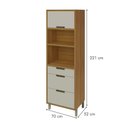 Ver imagem 5 de Paneleiro Torre Quente 1 Porta 3 Gavetas Imperatriz Nesher Móveis Freijó-off White