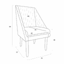 Ver imagem 5 de Kit 06 Cadeiras para Sala de Jantar Ana Pés Palito Linho Bege - D'classe Decor