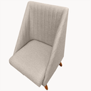 Ver imagem 4 de Kit 06 Cadeiras para Sala de Jantar Ana Pés Palito Linho Bege - D'classe Decor