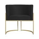 Ver imagem 2 de Poltrona Decorativa Estofada Base de Ferro Sala Luana Suede Preto - LM DECOR