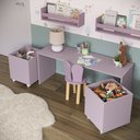 Ver imagem 2 de Baú Organizador de Brinquedos Mdf com Rodízios Plancasa:lavanda