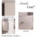 Ver imagem 6 de Kit 20 Puxadores Drop 30 cm Alumínio de Sobrepor para Móveis Champanhe