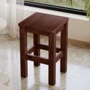 Ver imagem 5 de Kit 2 Banquetas Baixa Nemargi Madeira Maciça Cor Castanho