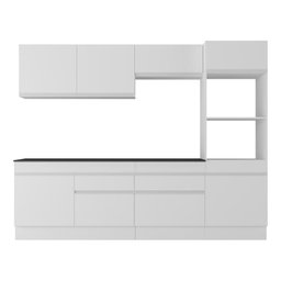 Armário de Cozinha Completa 5 Peças com Rodapé Mp2180 Made Multimóveis Branco - 5