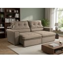 Ver imagem 1 de Sofá Luna 4 Lugares Retrátil Reclinável Veludo Luxo 1,80m