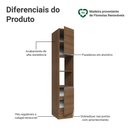 Ver imagem 3 de Paneleiro 40 Cm 2 Portas e 2 Nichos Rustic Glamy Madesa