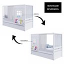 Ver imagem 6 de Bicama Casinha Reta com Cortina Madeira Maciça Branco Housin