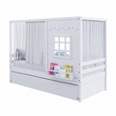 Ver imagem 2 de Bicama Casinha Reta com Cortina Madeira Maciça Branco Housin