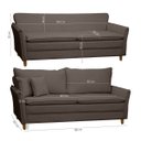 Ver imagem 4 de Sofá Living 3 Lugares Berlim 185cm Bouclê Confortável Moderno Braço Fino Sala Apartamento Recepção:m