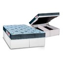 Ver imagem 1 de Cama Box Baú King: Colchão Espuma D45 Orthoflex Comfortpedic Line + Base Crc Courano White(193x203