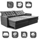 Ver imagem 4 de Sofá sem Caixa Retrátil Baú 2,00m Cama Inbox Secret Suede Velusoft Cinza